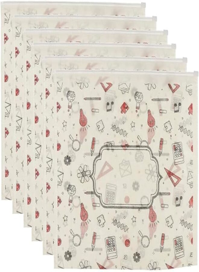 3A A4 Fabric Binder 33 * 43 cm With Zipper Tractor 6 Pieces - Off White A4-17333